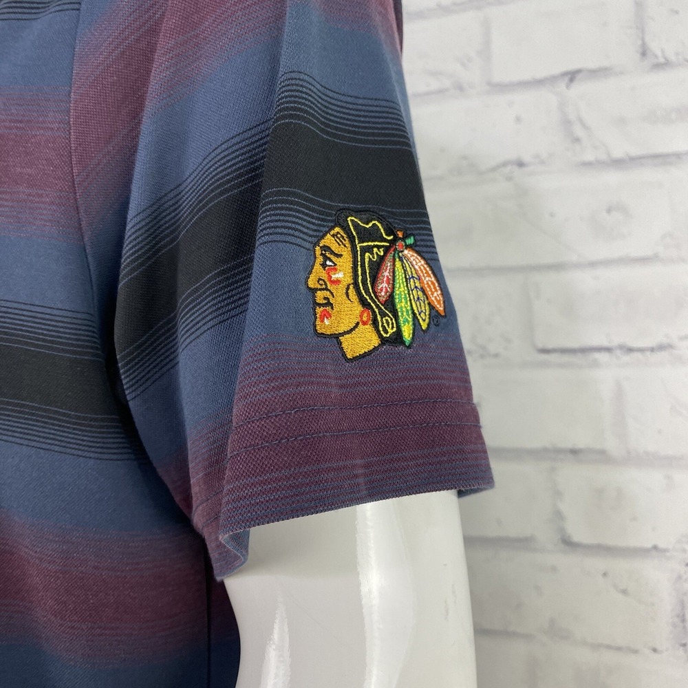 Travis Matthw Shirt Men's Large SLIM Polo NHL Chicago Blackhawks Hockey
